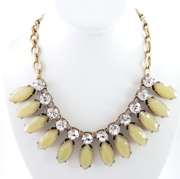 J. Crew Jewelry - J. Crew Statement Necklace Neutrals + Rhinestones